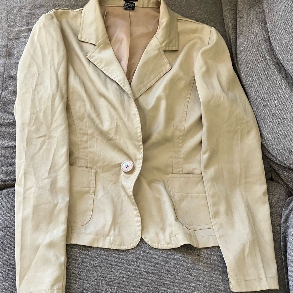 Chesley Tan Blazer Classic Notched Lapel Suit Jacket